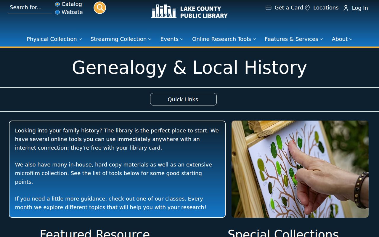 Lake County Public Library genealogy resources for Schererville directory research