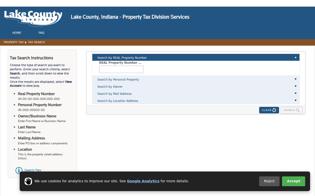 Schererville street directory Treasurer property search